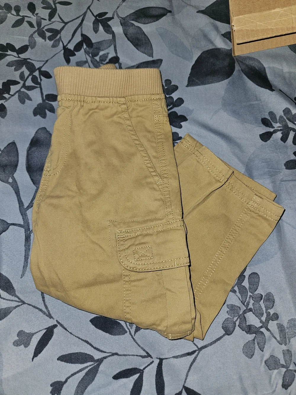 The Children's Place Khaki Elastic Waist Cargo Pants 3T